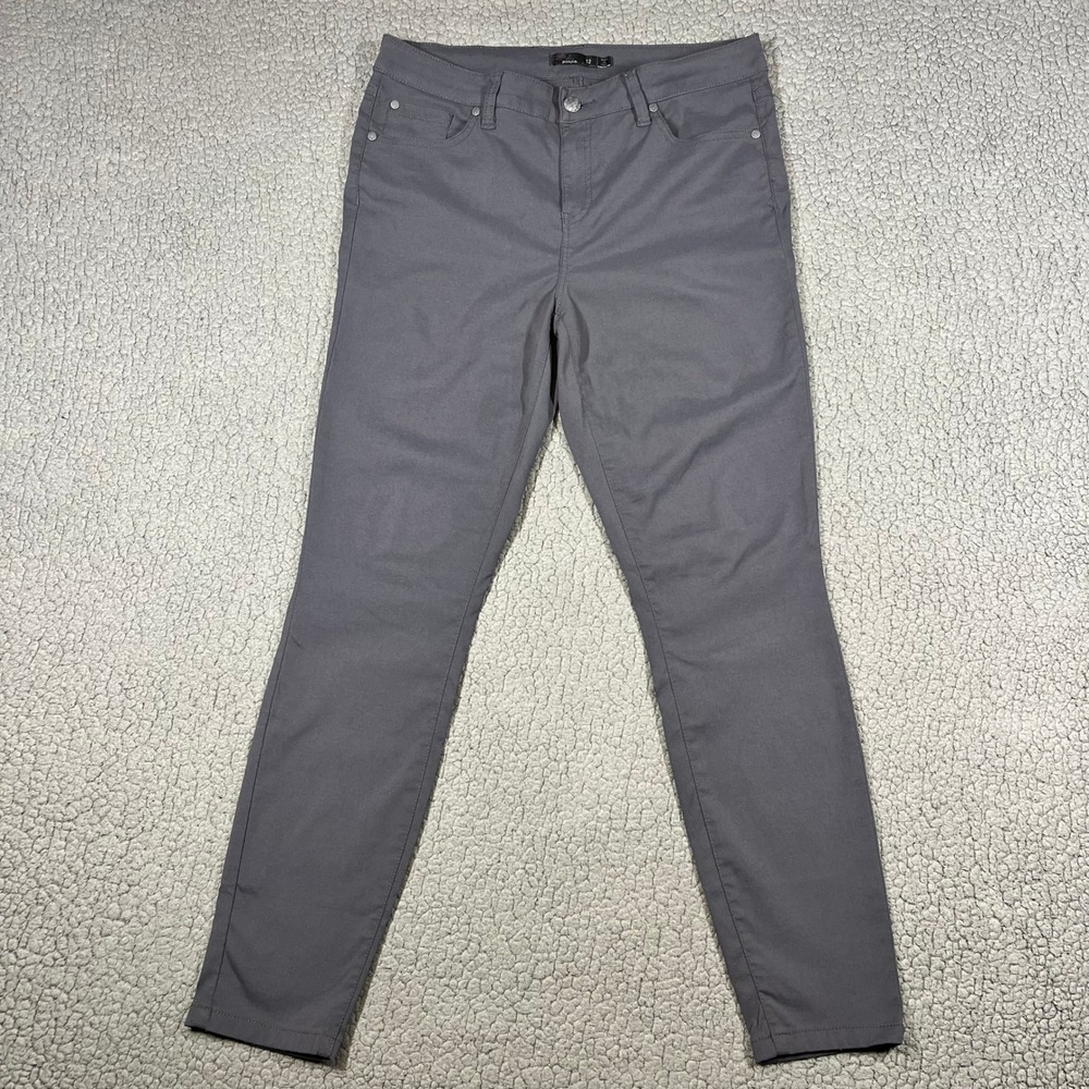 Prana Briann Pants Stretch Hiking Womens 12 Short Inseam Charcoal Grey